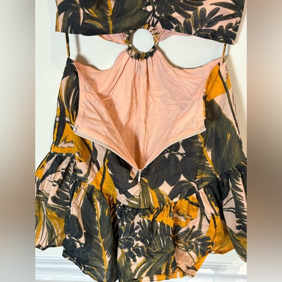 KARINA GRIMALDI Cotton ‘Ariana’ Tropical Print Mini Dress Size XS - Picture 8 of 11